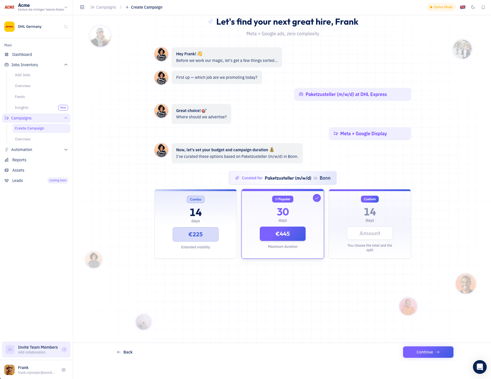 Create a campaign